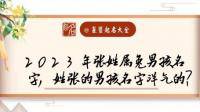 2023年兔男宝宝姓张、取名清晏